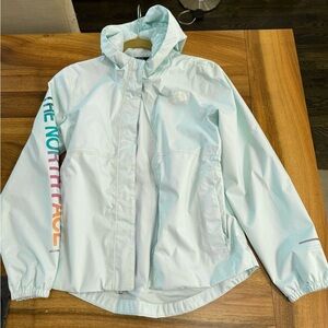 Girls North Face Sky Blue Rain Jacket